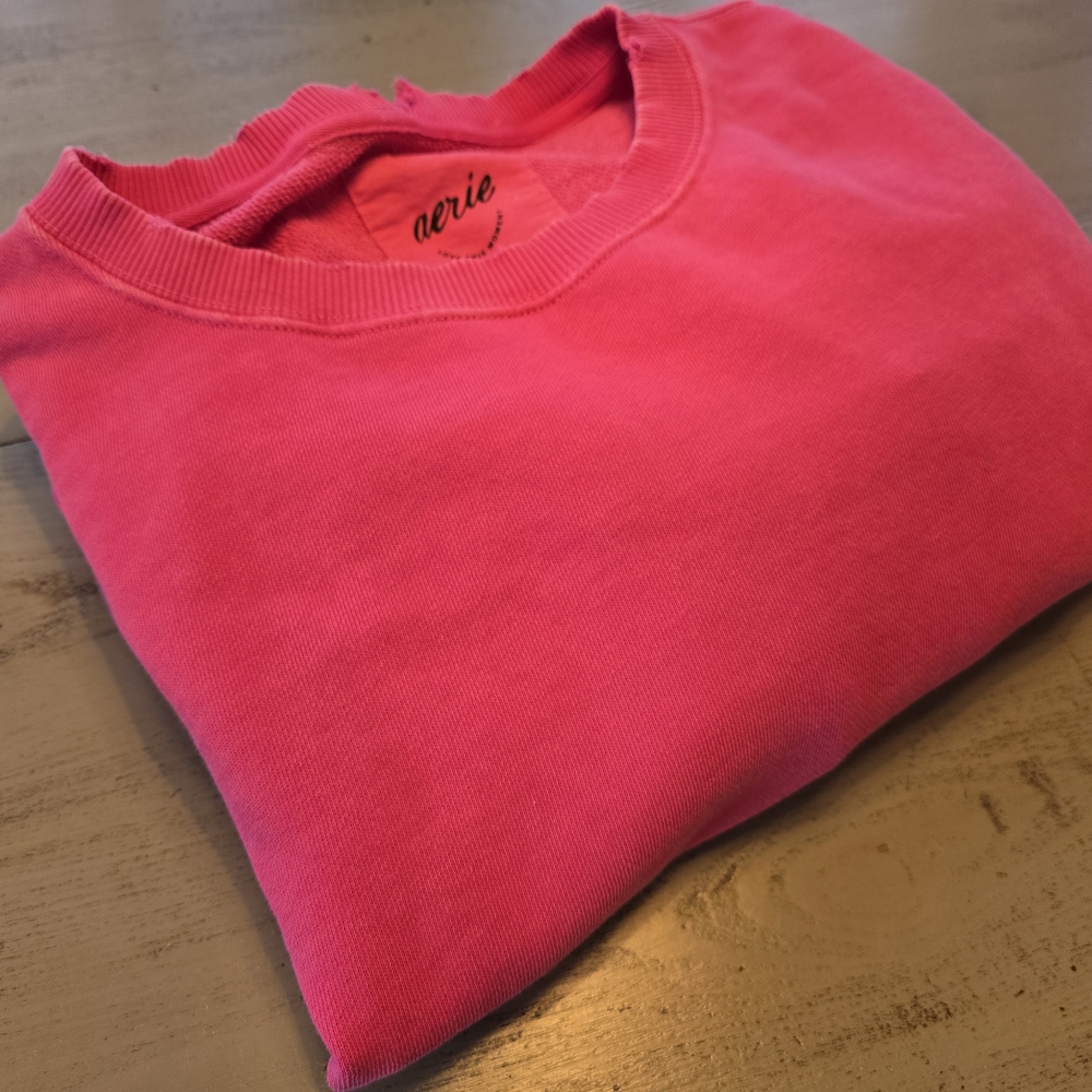Aerie Bright Red Crewneck Sweatshirt